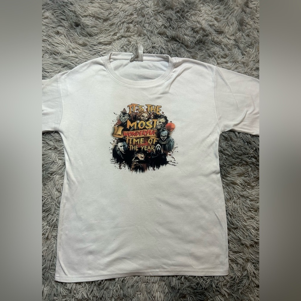 White Short Sleeve Graphic Tee - 'Most Wonderful Time'